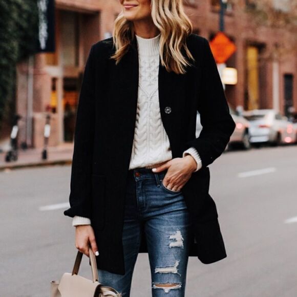 Pinkyotto L Black wool coat - Picture 1 of 6